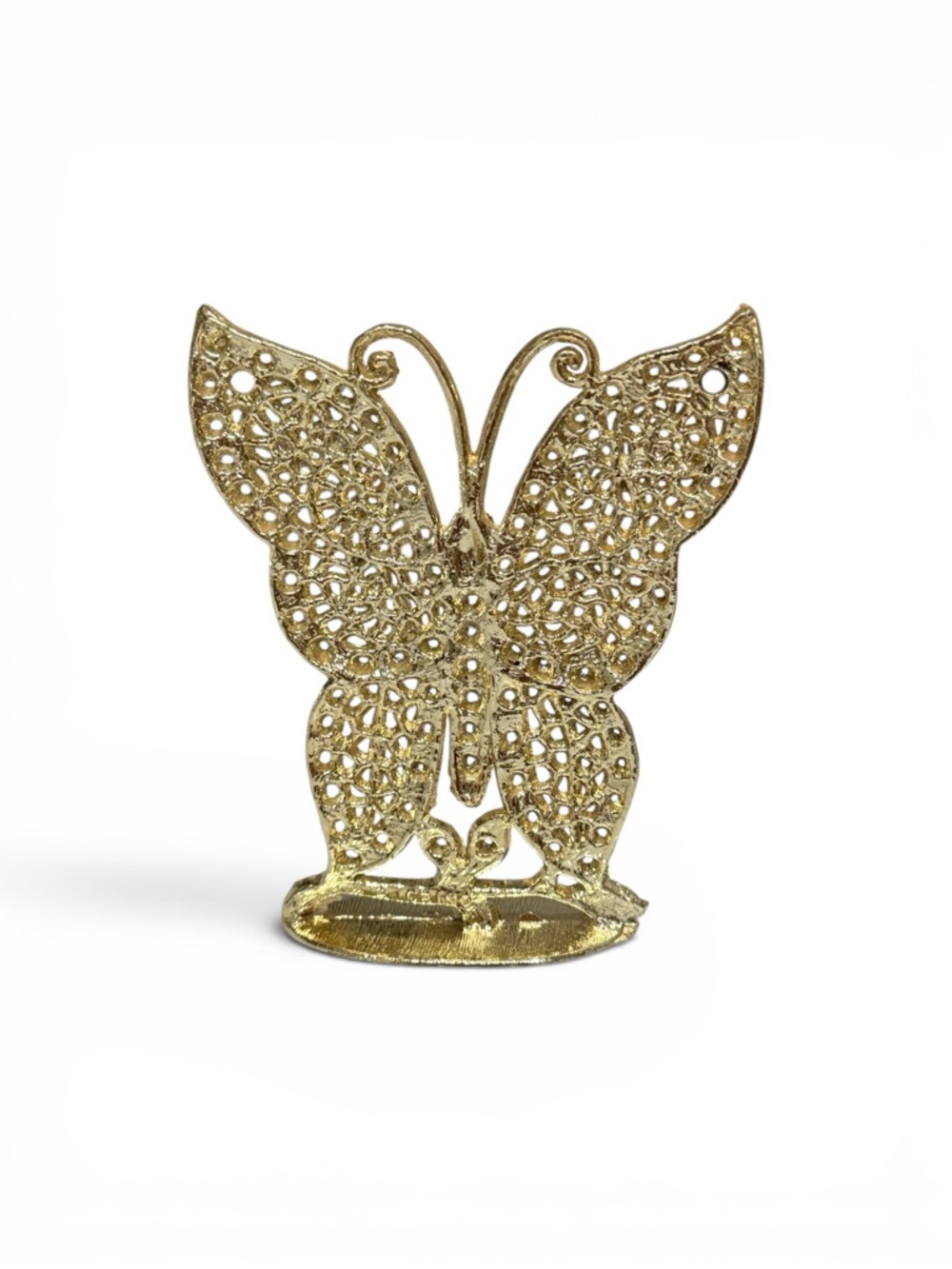 Vintage Gold Butterfly Filigree Earring Holder - Picture 8 of 11